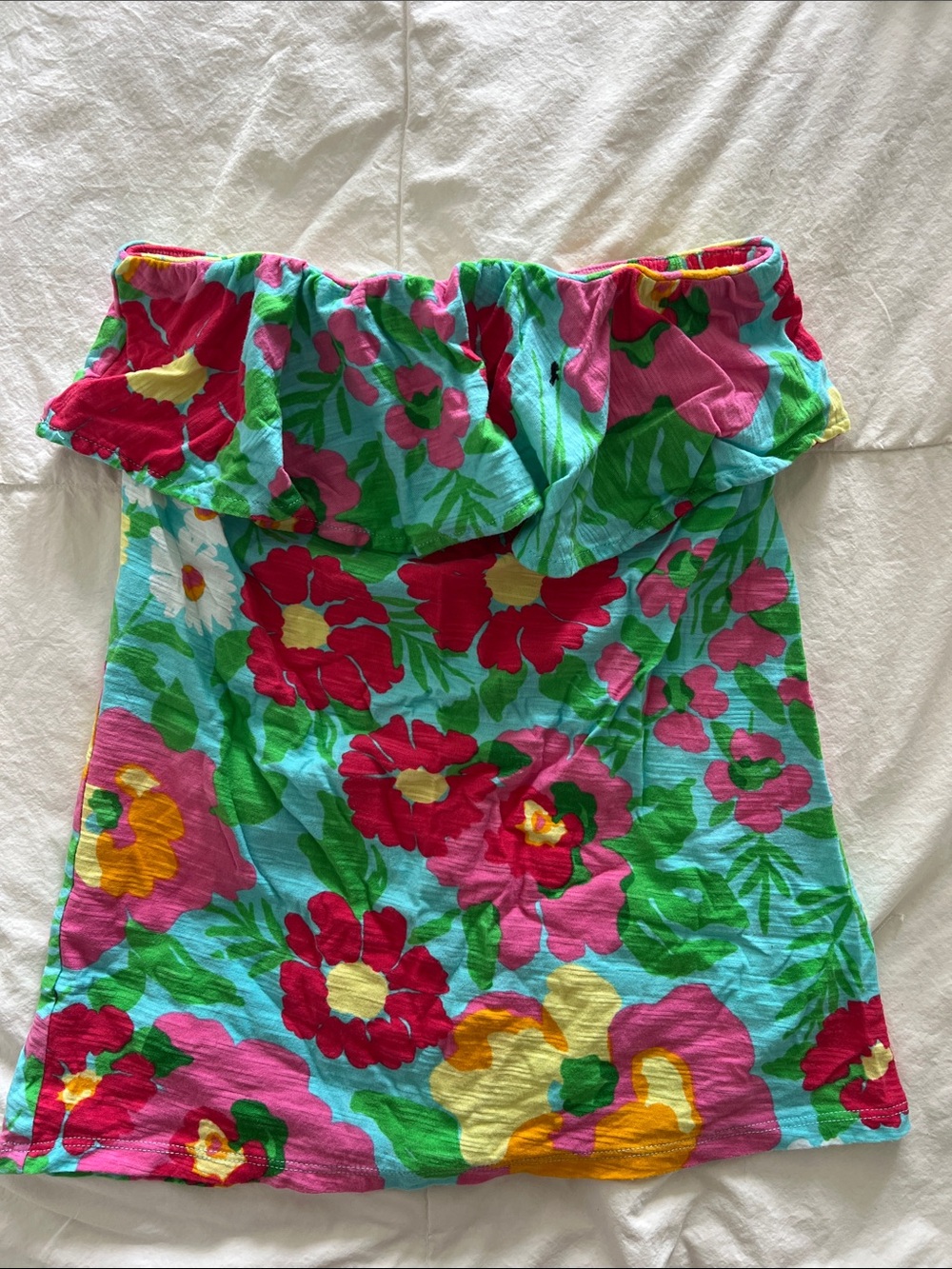Lilly Pulitzer ruffle tube top